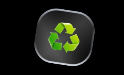 Símbolo de sustentabilidade e reciclagem