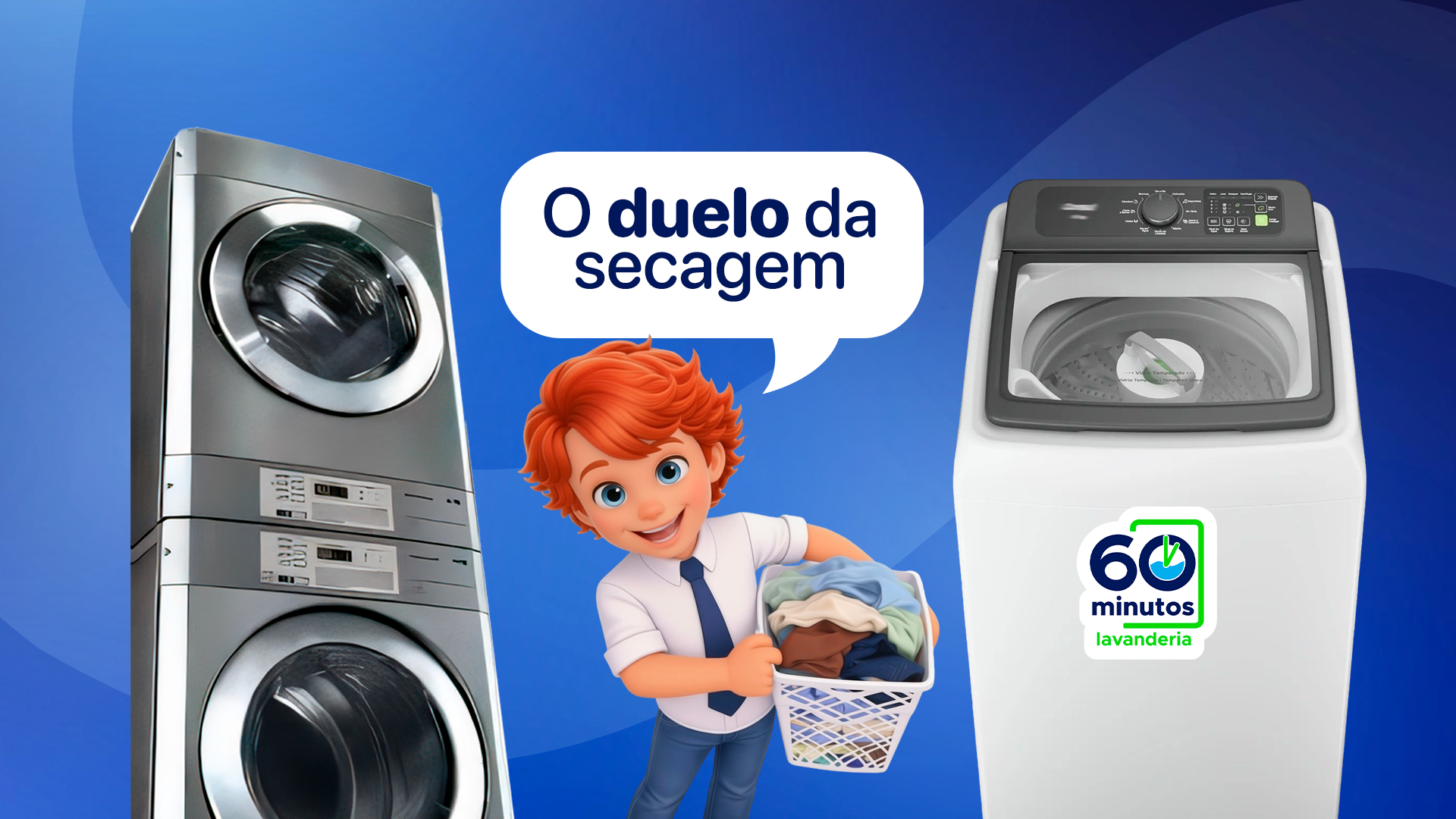 Secadoras profissionais da Lavanderia 60 Minutos: Por que elas são melhores do que as domésticas?